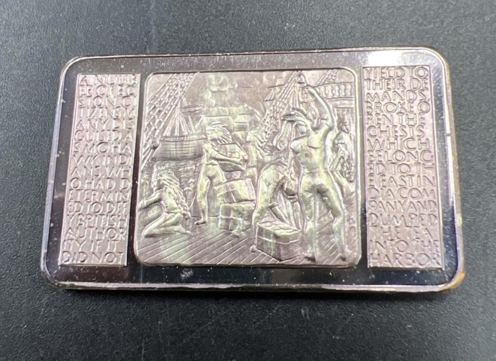 1973 Boston Tea Party 1 Oz Silver Art Bar Neat Toning Toner