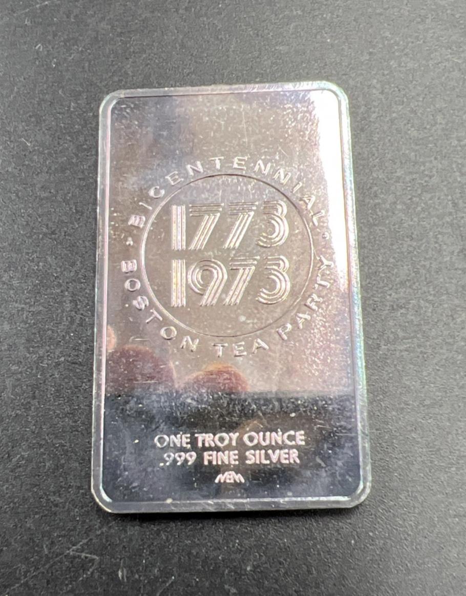 1973 Boston Tea Party 1 Oz Silver Art Bar Neat Toning Toner