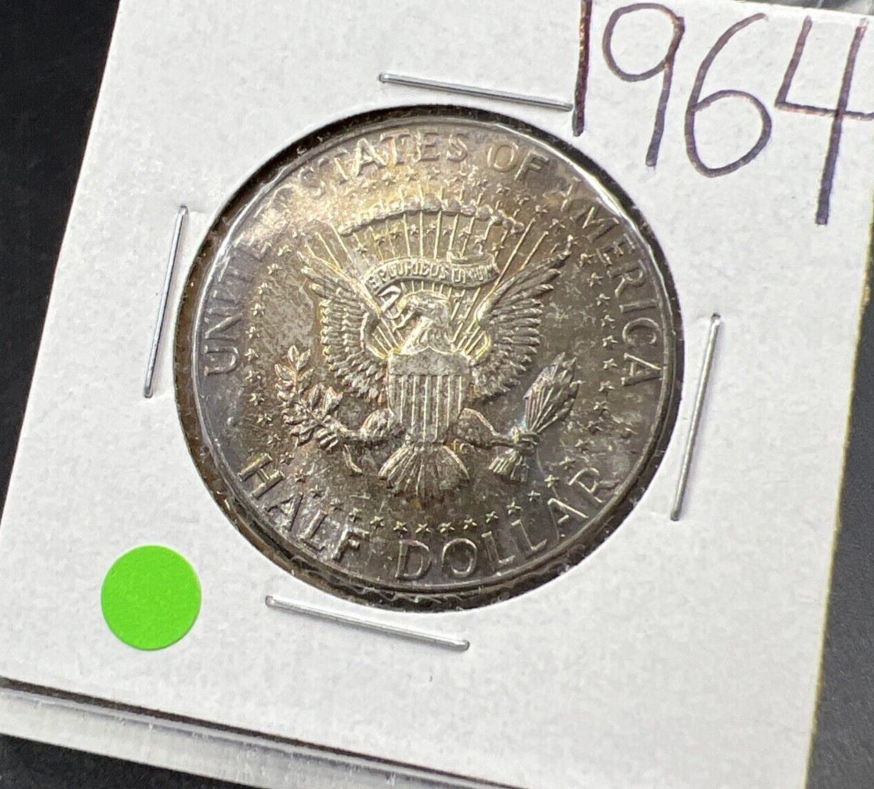 1964 P Kennedy Half Dollar Coin Choice BU UNC Neat Toning Toner BSKU#G2025B