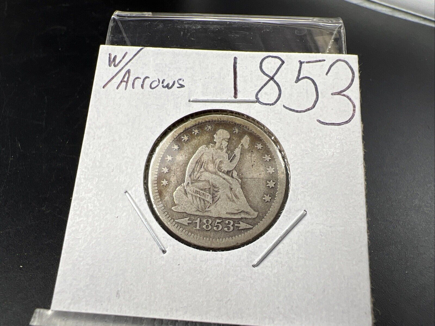 1853 25c Seated Liberty Quarter with Arrows & Rays Variety Choice Fine Circ