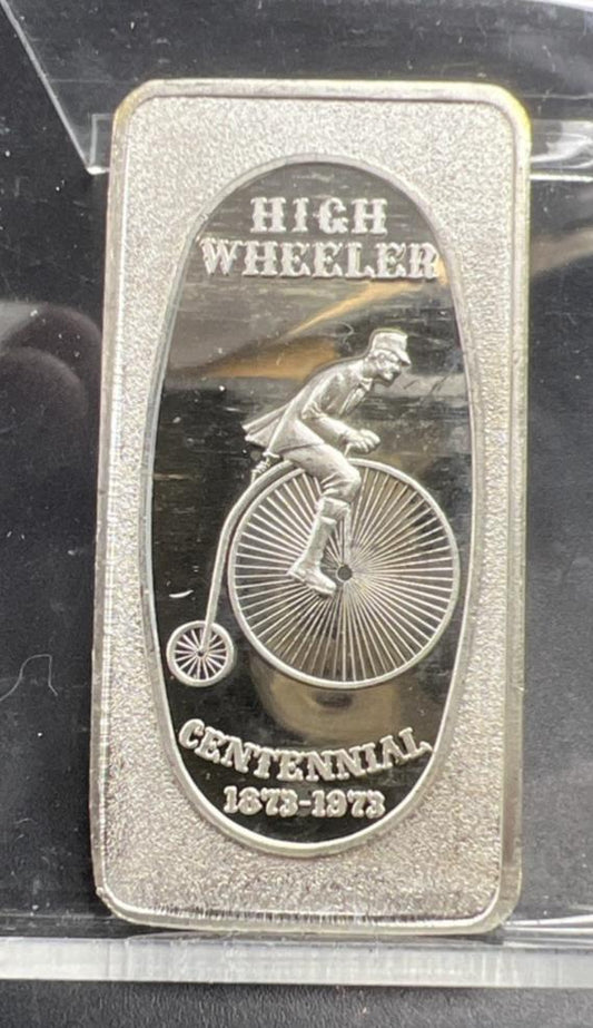 1973 High Wheeler Great Lakes Mint 1 Oz Silver Art Bar