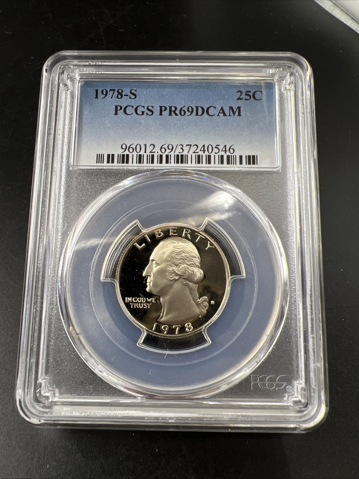 1978 S 25c Clad Copper Nickel Washington Quarter Coin PCGS PR69 DCAM #546
