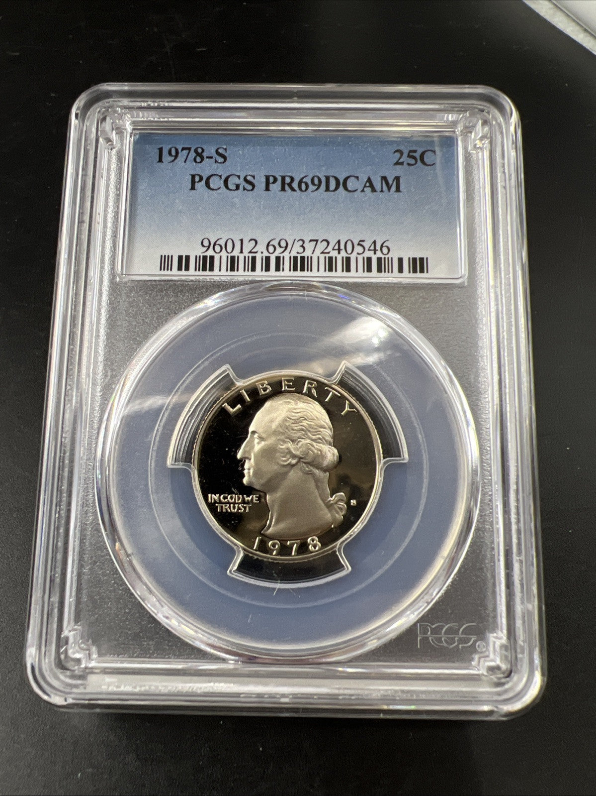 1978 S 25c Clad Copper Nickel Washington Quarter Coin PCGS PR69 DCAM #546