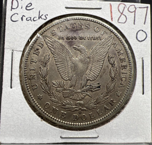 1897 O $1 Morgan Silver Dollar VAM 6A WOW! Variety Morgan Silver Dollar XF EF