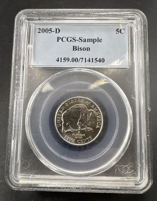 2005-D Nickel Bison PCGS Sample Slab Nice Condition