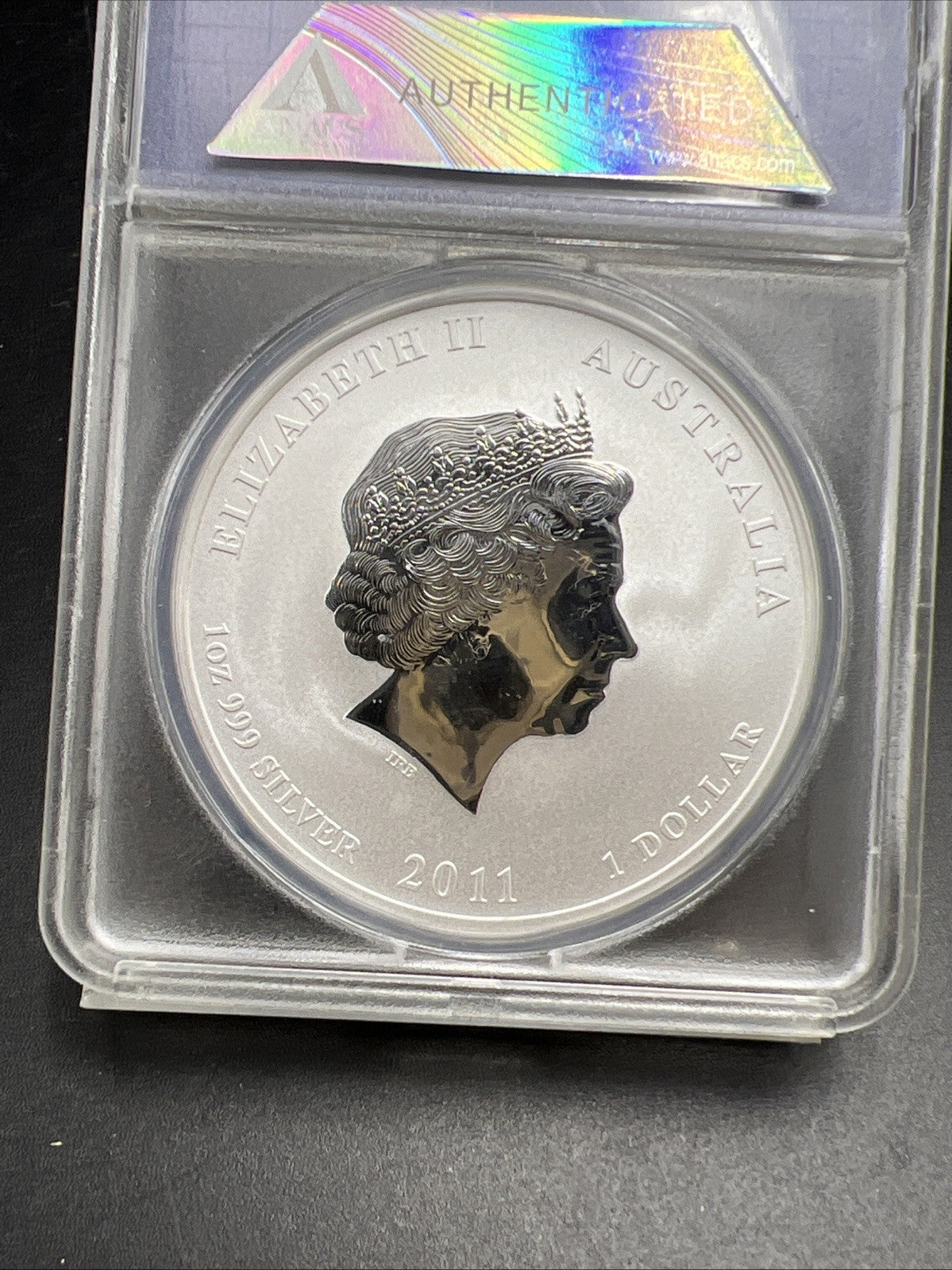 2011 1 oz Silver Australia Rabbit $1 Coin .999 ANACS MS70 DCAM #368