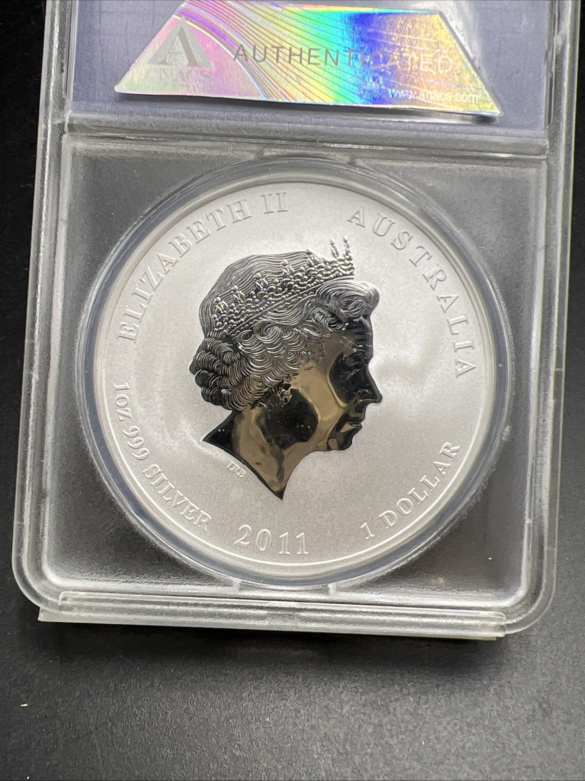 2011 1 oz Silver Australia Rabbit $1 Coin .999 ANACS MS70 DCAM #368