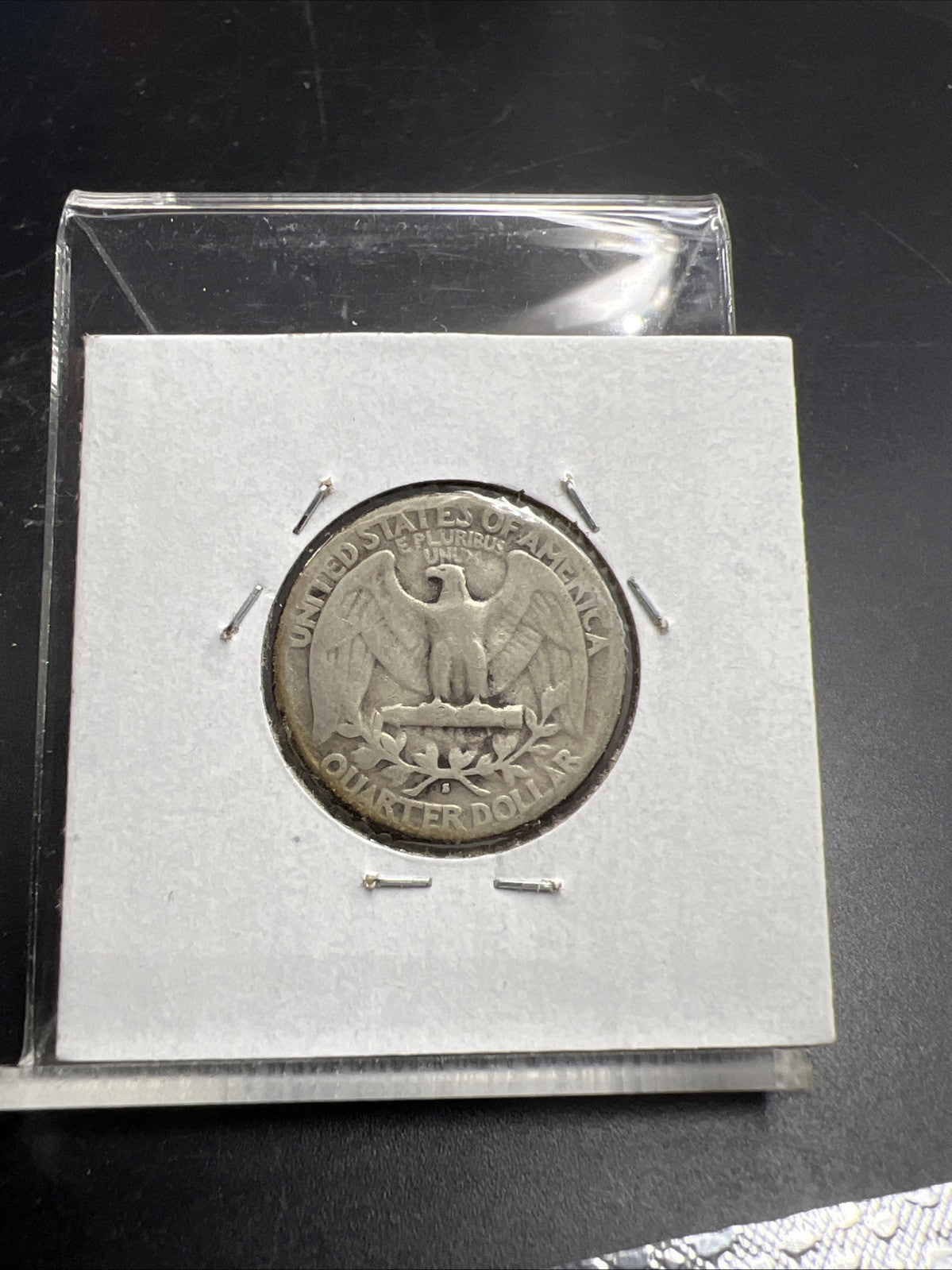 1940 S 25c Washington Silver Quarter Coin Neat Toning Toner Obverse Circulated