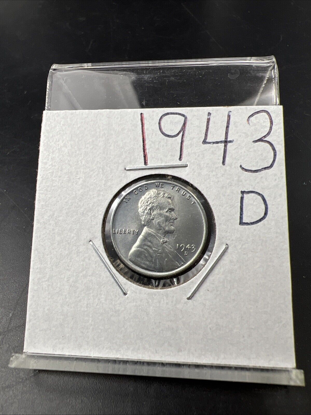 1943 D 1c Steel Lincoln Wheat Cent Coin Gem BU UNC