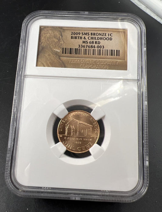 2009 P 1c Lincoln Birth & Childhood Commemorative Cent SMS MS68 NGC #003