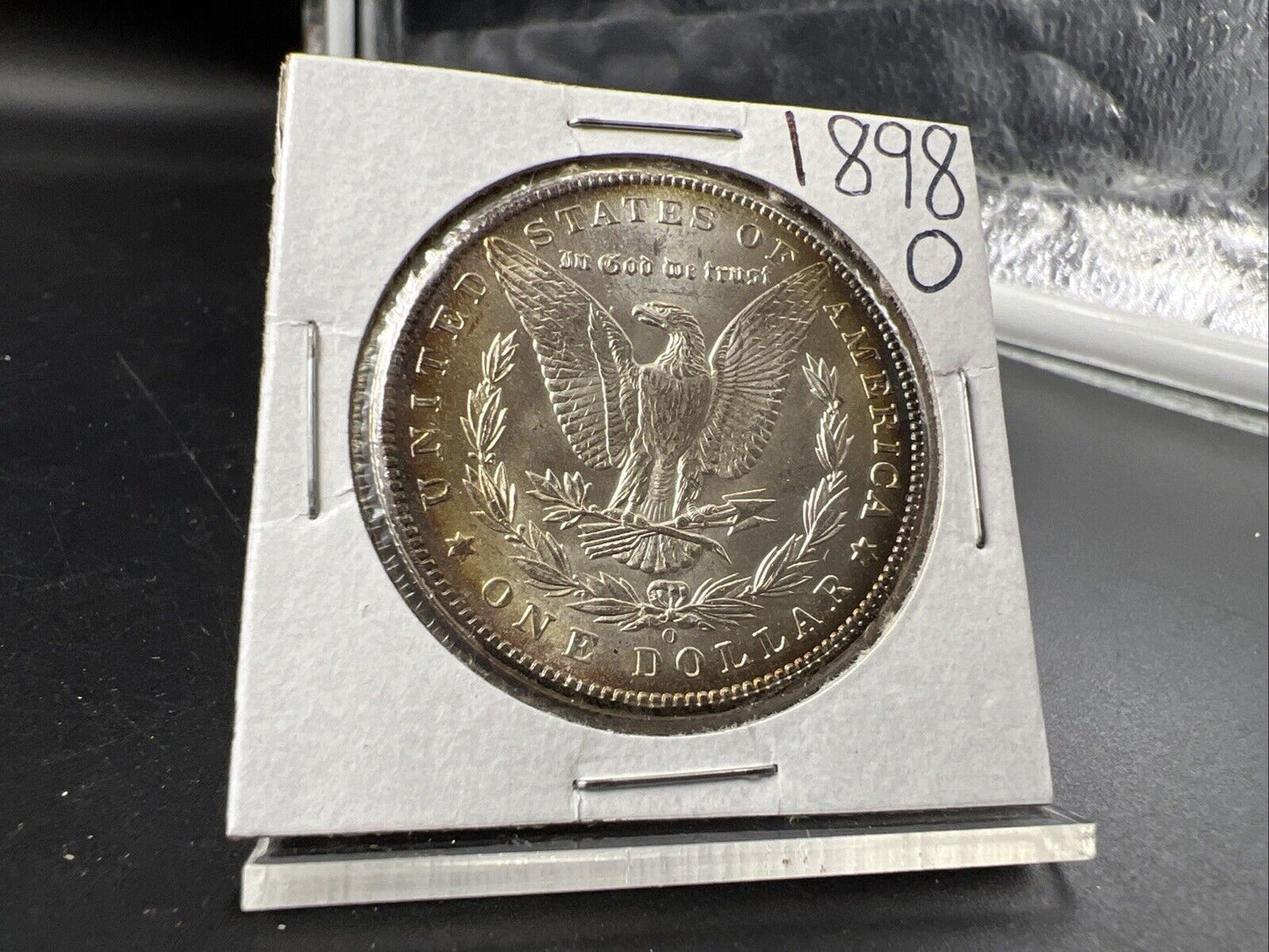 1898 O $1 Morgan Silver Dollar Coin CH BU UNC Uncirculated Nice Toning Reverse