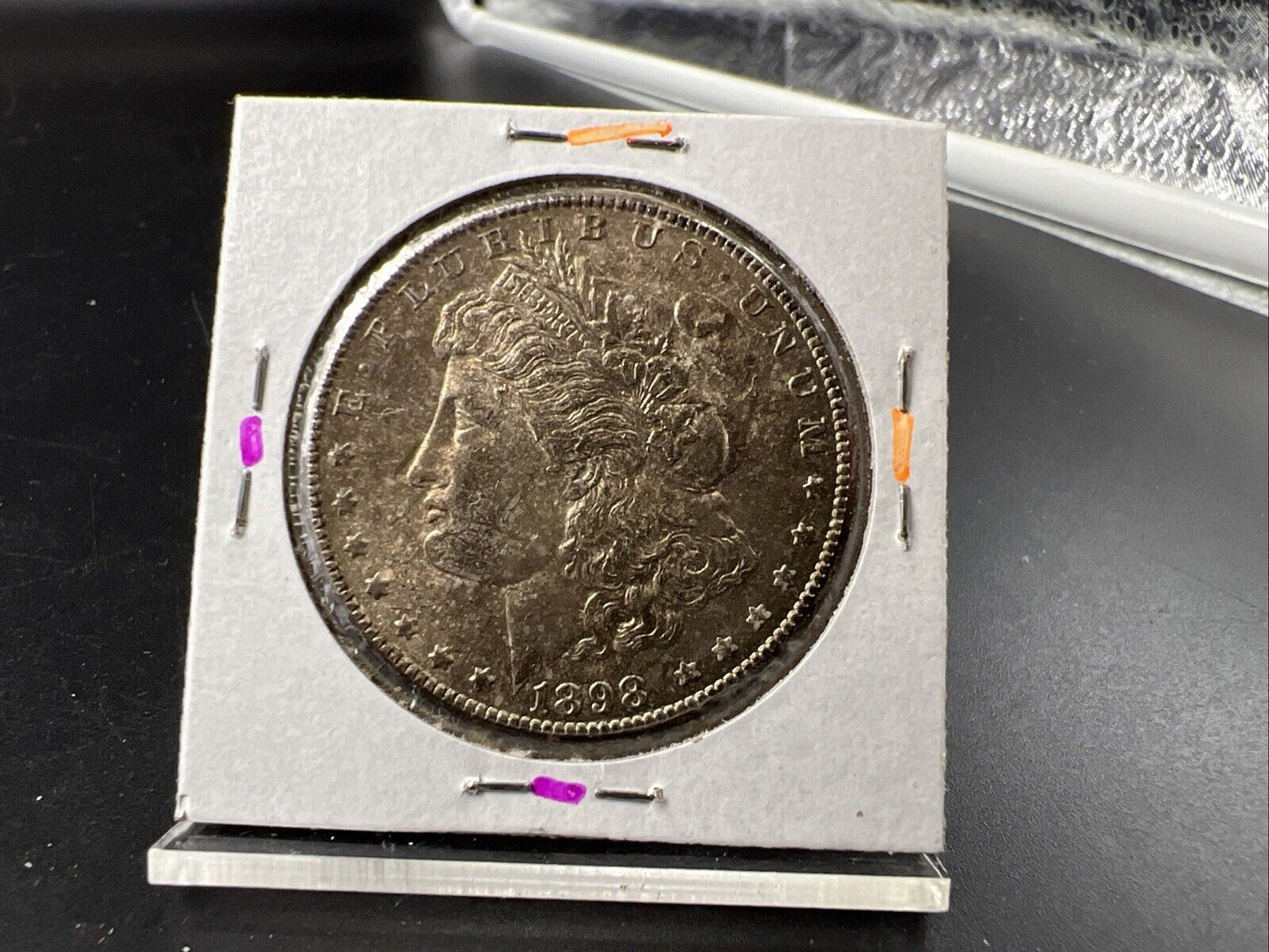 1898 O $1 Morgan Silver Dollar Coin CH BU UNC Uncirculated Nice Toning Reverse