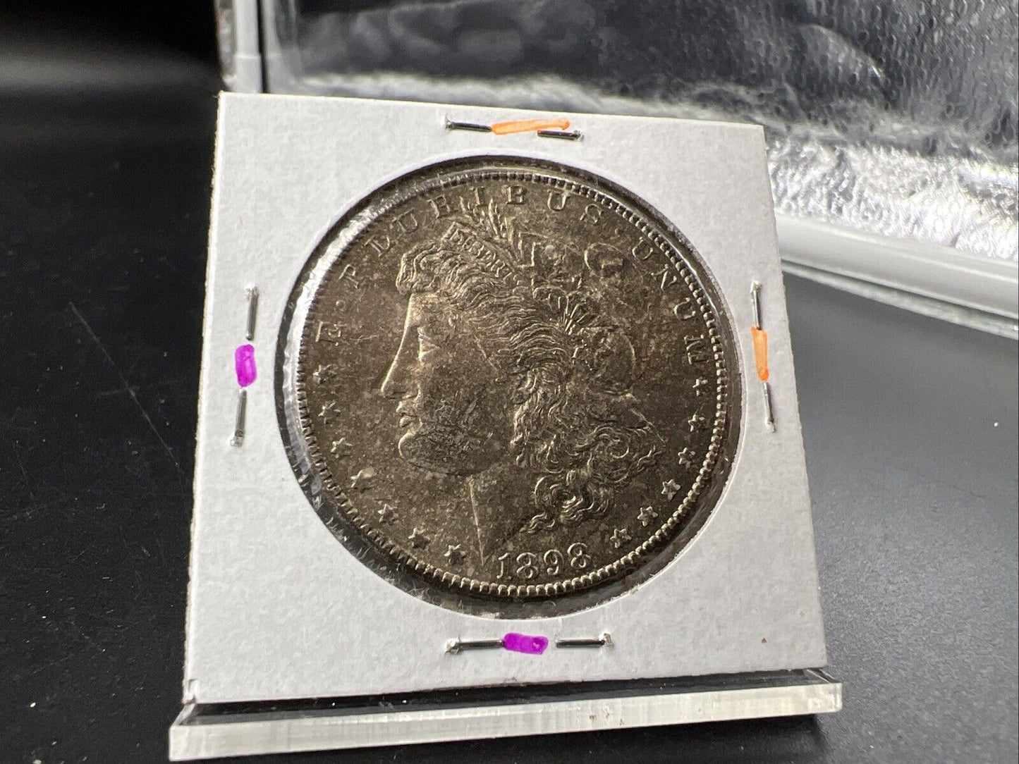 1898 O $1 Morgan Silver Dollar Coin CH BU UNC Uncirculated Nice Toning Reverse