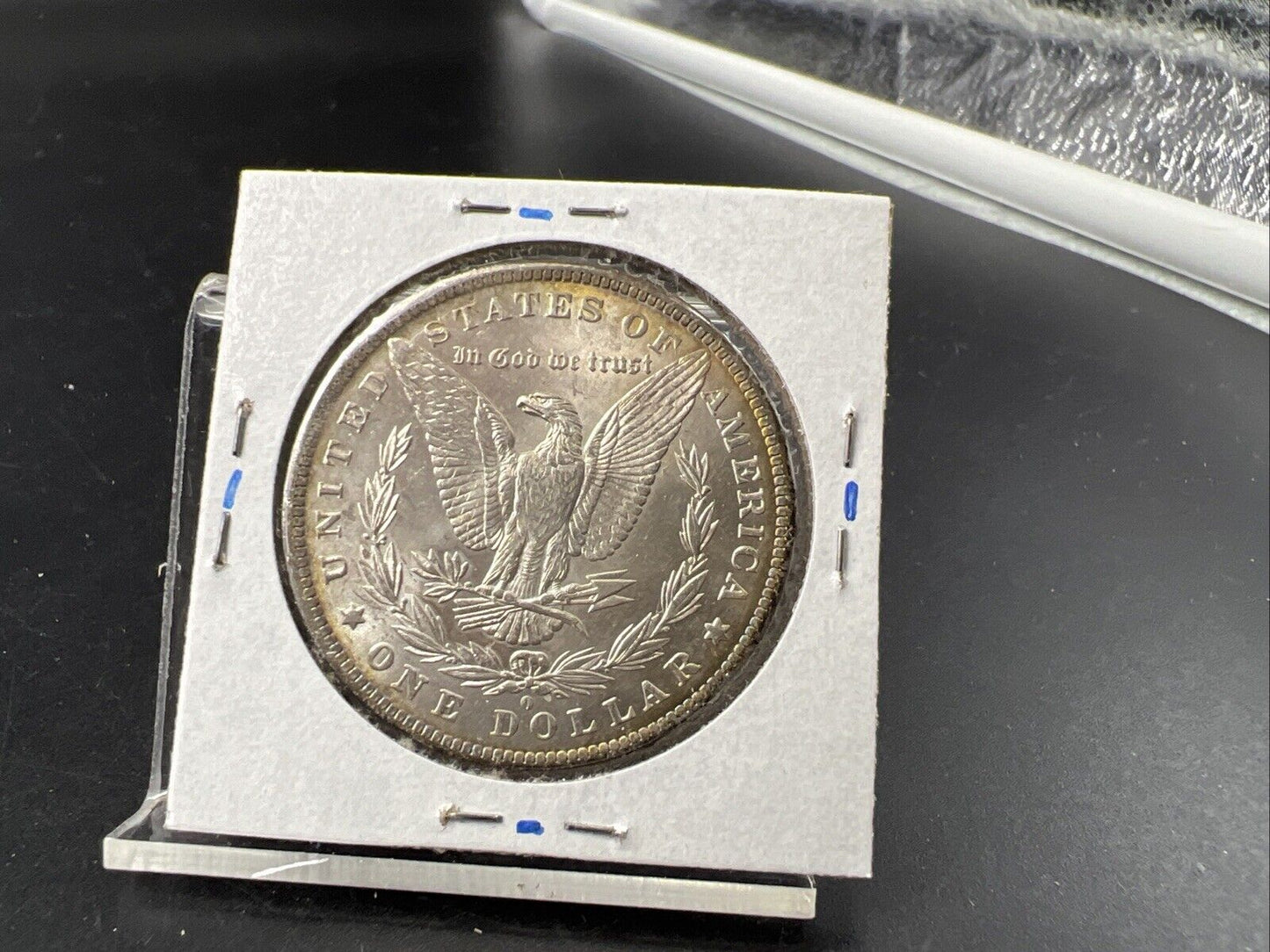1884 O $1 Morgan Silver Dollar Coin AU Details scratch Nice Toning Toner