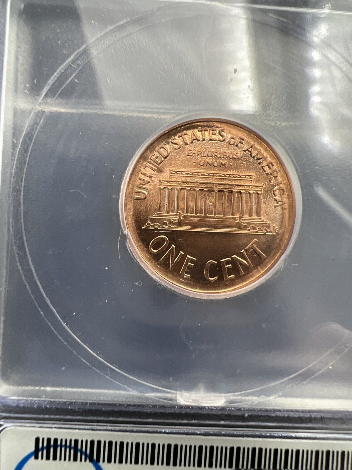 2000 Lincoln Memorial Cent 1c Broadstrike Error ICG BU #61