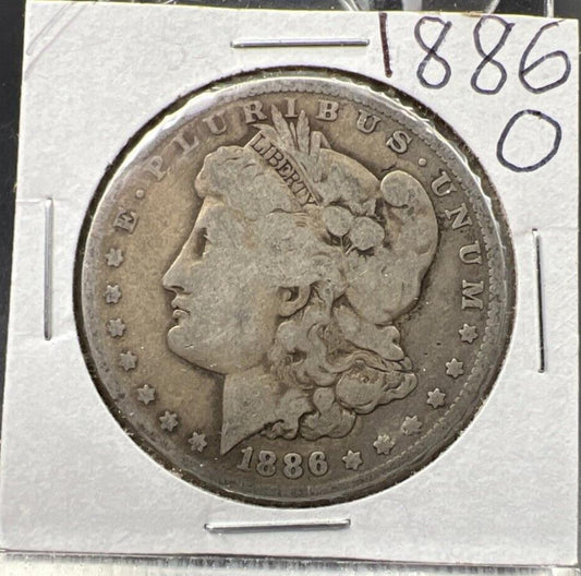 1886 O Morgan Silver Dollar Coin Good Circ