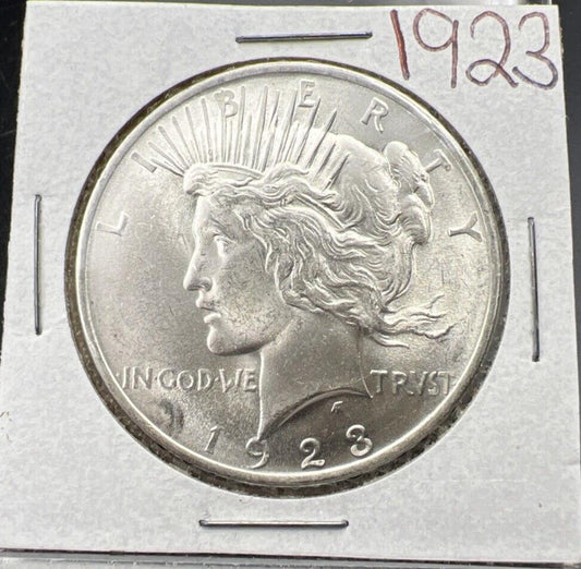 1923 P $1 Peace Silver Dollar Coin Choice BU UNC