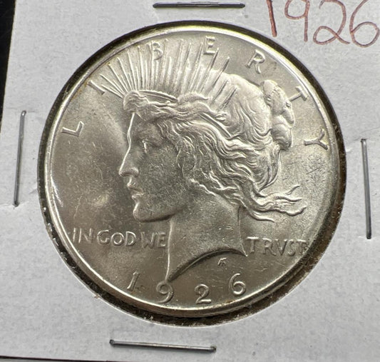 1926 P $1 Peace Silver Dollar Coin BU UNC Uncirculated