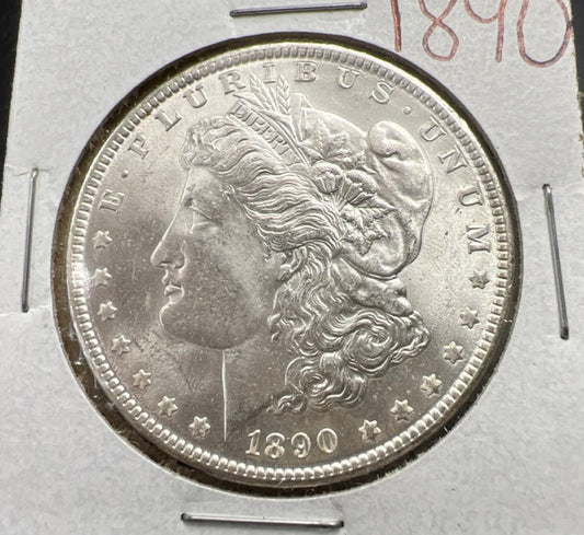 1890 P $1 Morgan silver Dollar Coin Choice BU UNC