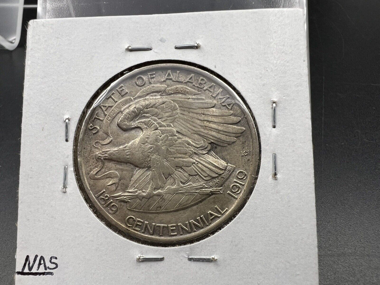 1921 50c Alabama Classic Commemorative Silver Half Dollar Coin BU UNC Toned