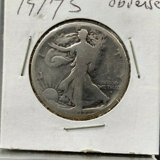 1917 S Walking Liberty Eagle Half Dollar Coin CHOICE AG ABOUT GOOD OBVERSE MM