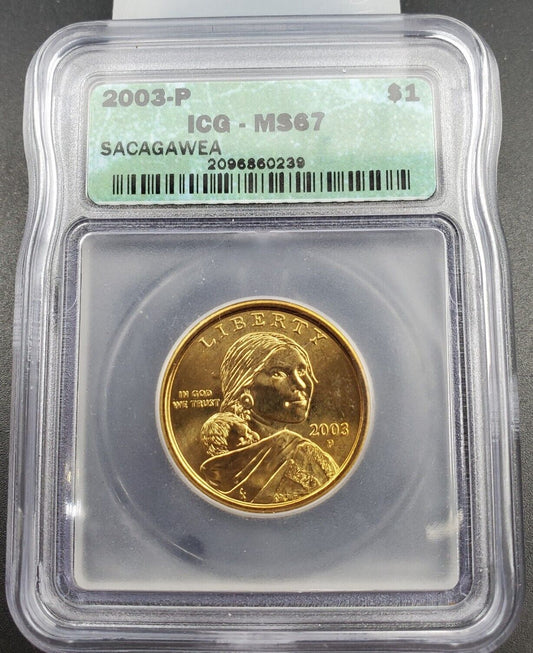 2003 P Sacagawea Native American Dollar COIN ICG MS67 Gem BU UNC Certified