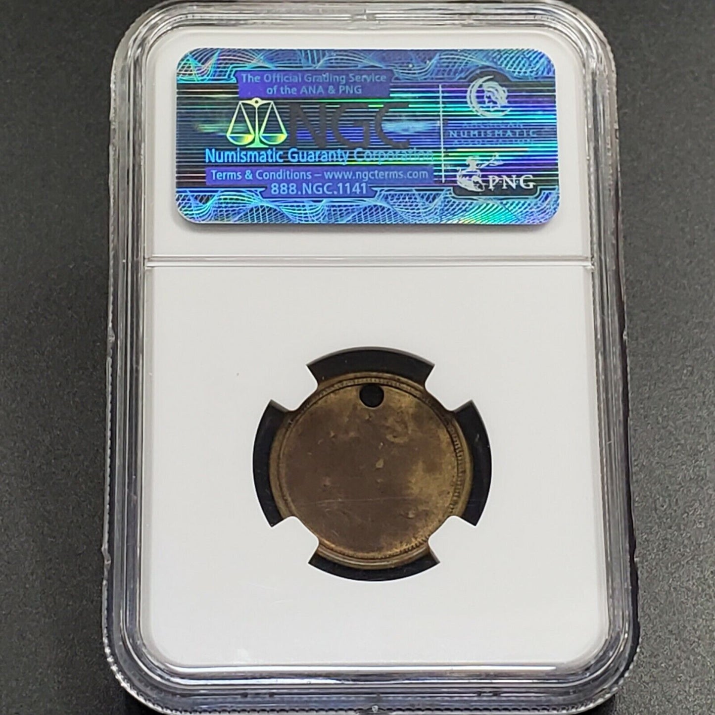 1866 - 1894 R-CT-WB-18 Holmes Booth & Haydens NGC AU55 Waterbury CT About UNC