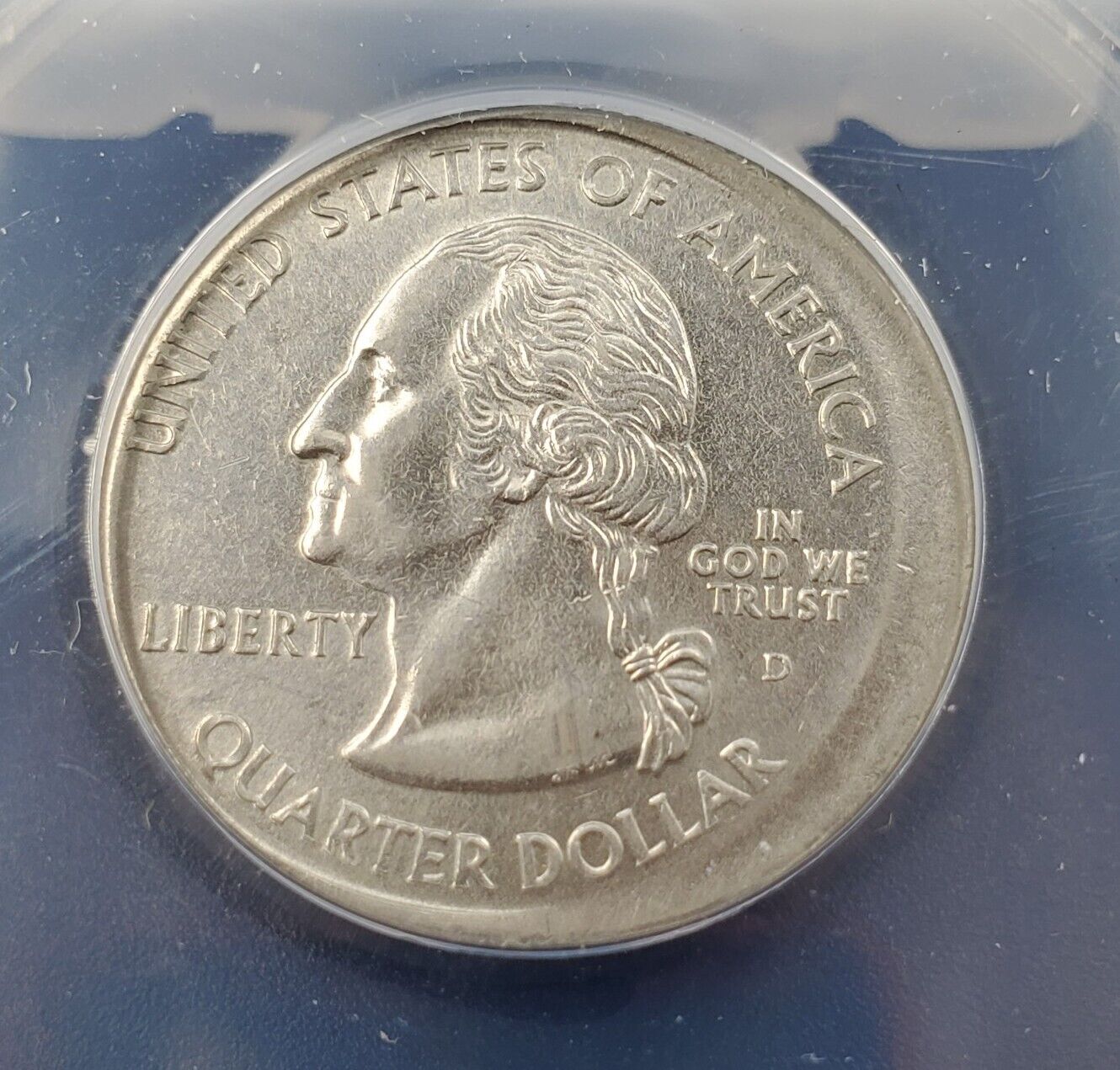 2000 D 25c SOUTH CAROLINA Quarter ANACS AU58 WIDE TILTED PARTIAL COLLAR Error