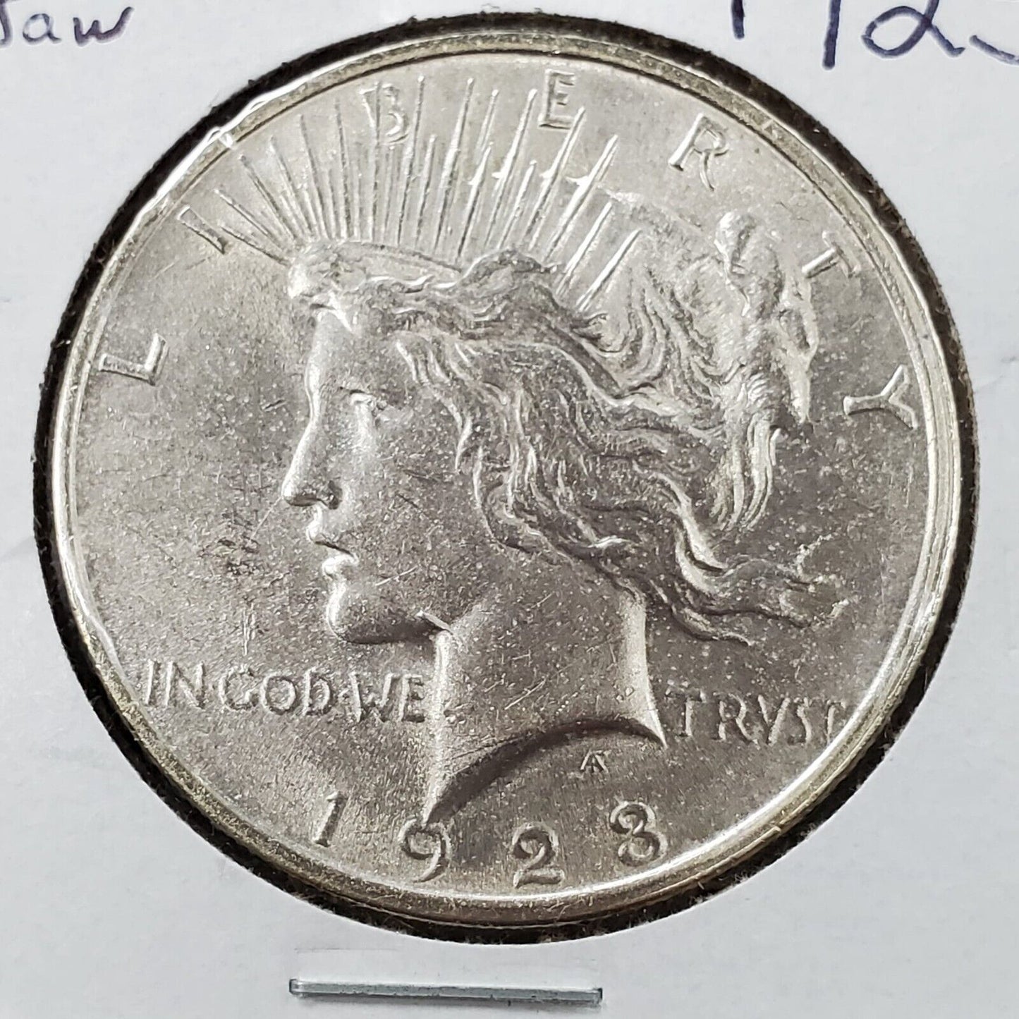 1923 P Peace 90% Silver Eagle Dollar Coin VAM-1A AU Details