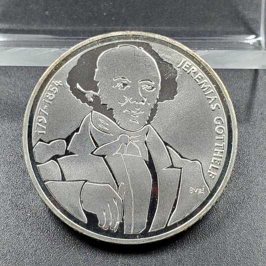 1997 Switzerland Jeremias Gotthelf 20 Francs Silver Gem Proof Bern Mint 20k Made