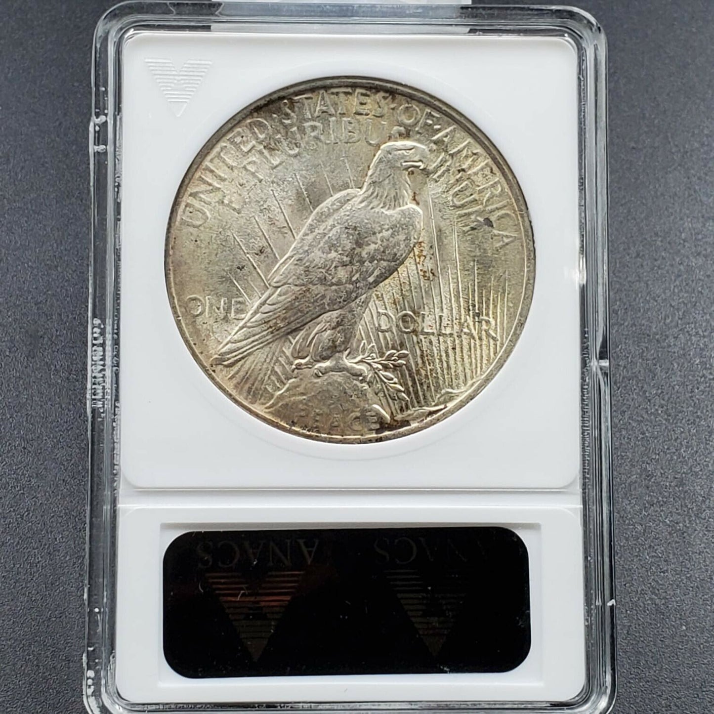 1922 P Peace Silver Dollar Variety ANACS MS61 DDR Leaves Top 50 VAM 3 VAM-3 BU