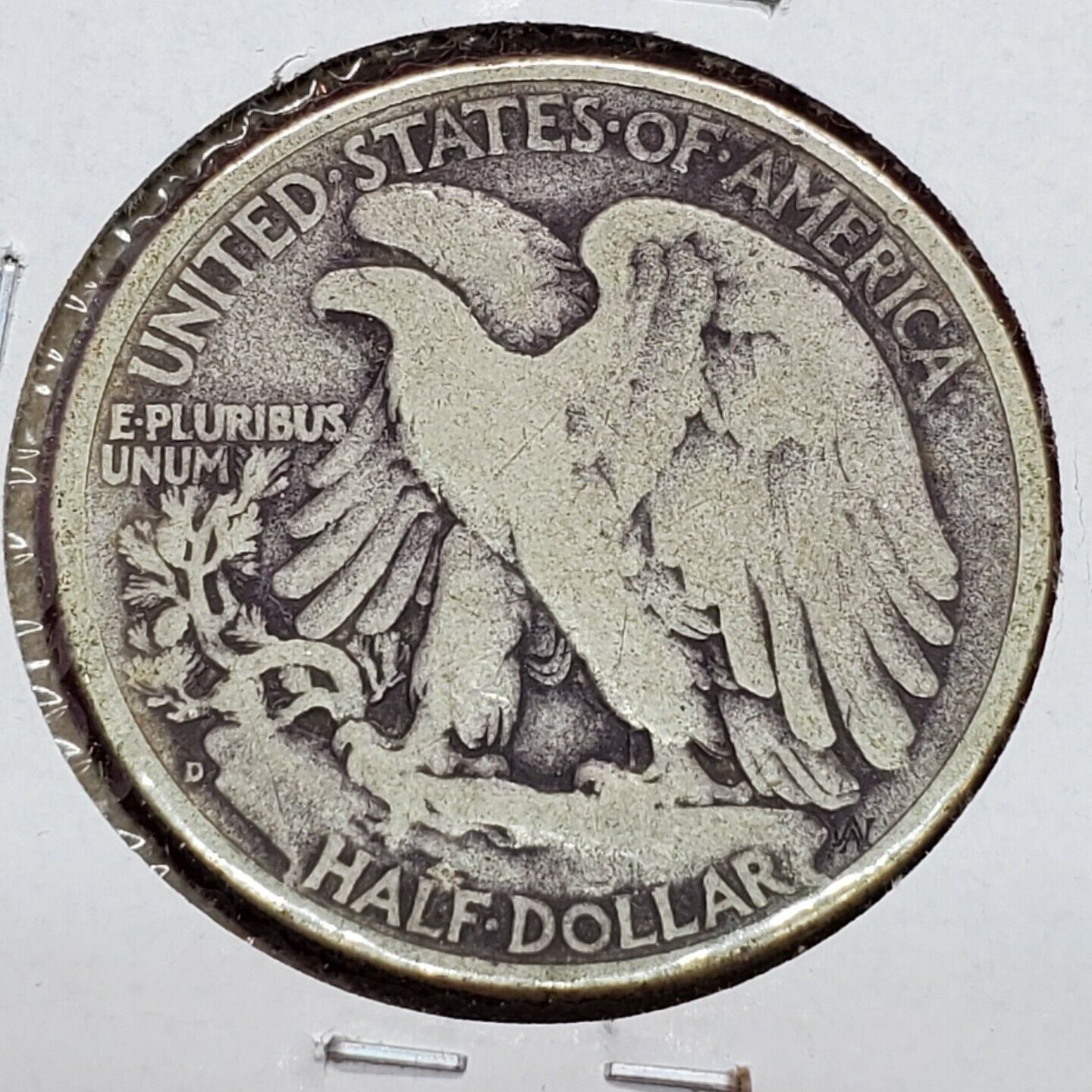 1939 D Walking Liberty Silver Half Dollar Coin Circulated Nice Toning Toner