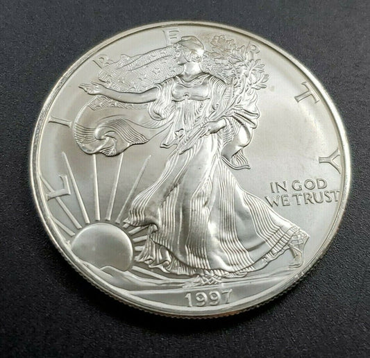 1997 1 OZ .999 American Silver Eagle ASE GEM BU Uncirculated Semi Key Date