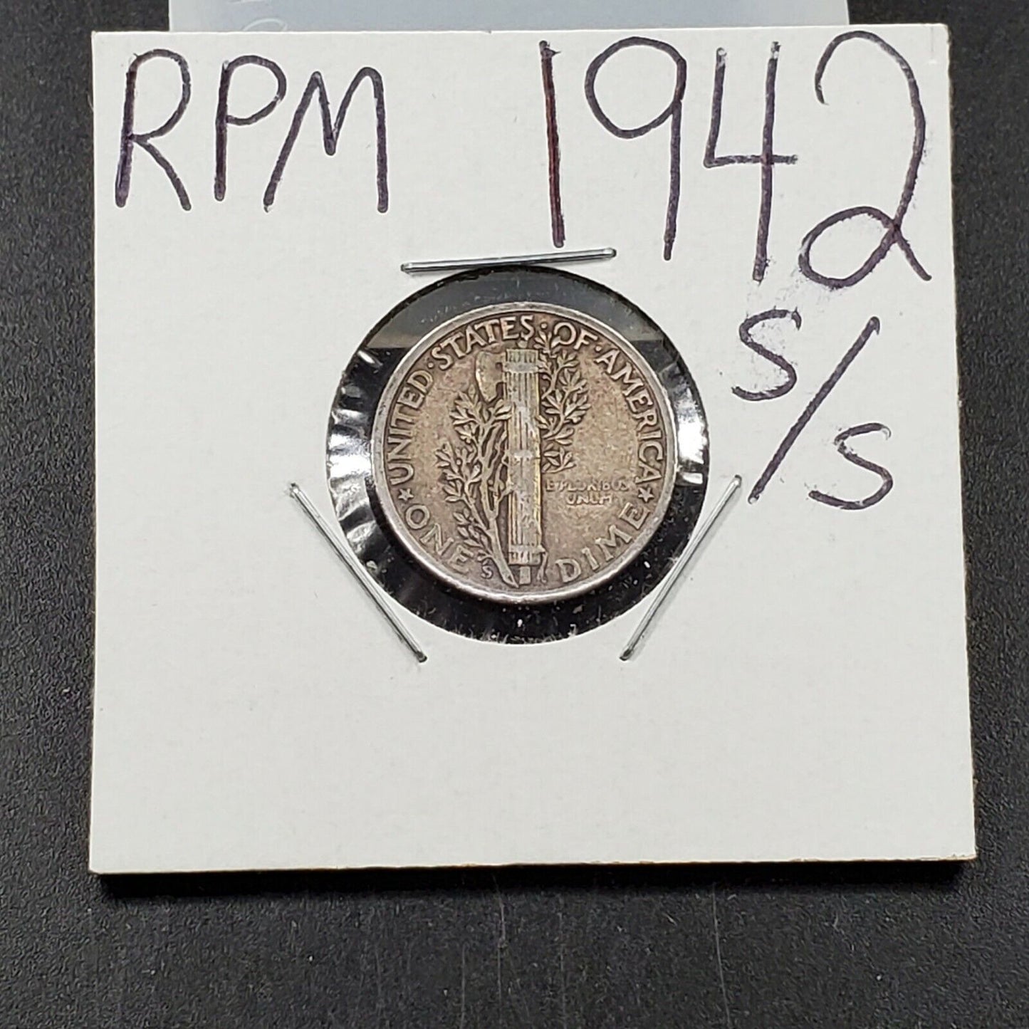 1942 s Mercury Dime Coin VF Silver Variety S/S RPM