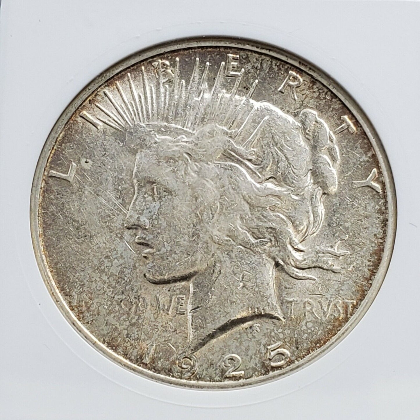 1925 S Peace Dollar Variety ANACS AU50 DDR VAM-4 DBL Denominatio Nice Toning REV