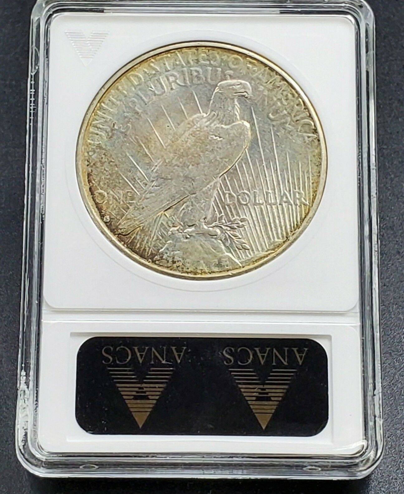 1925 S Peace Dollar Variety ANACS AU50 DDR VAM-4 DBL Denominatio Nice Toning REV