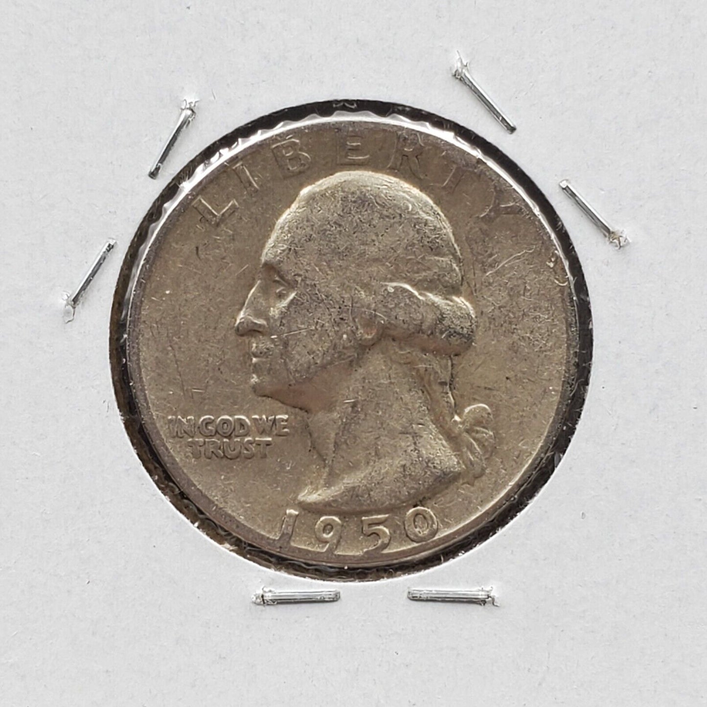 1950 D/S 25c Washington Silver Quarter Coin Choice Circ Variety Coin