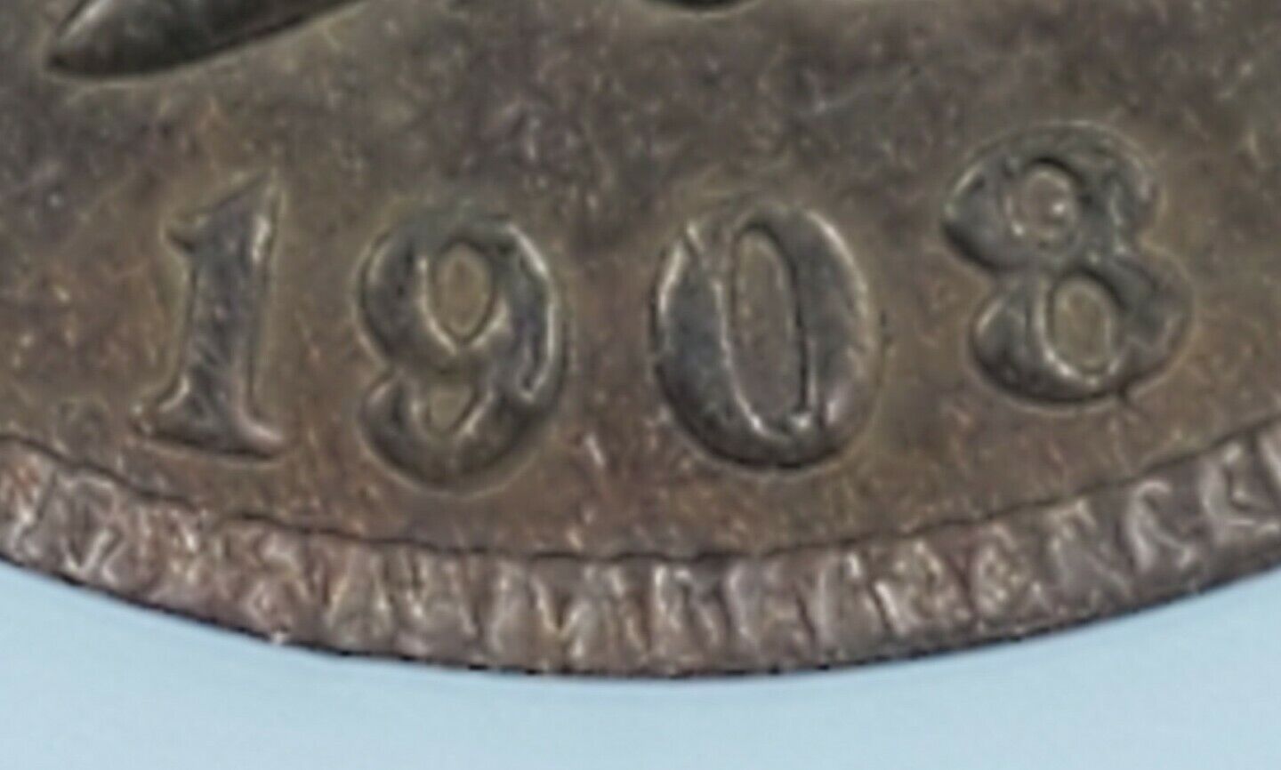 1908 Indian Cent Penny ANACS MS62 BN RPD Repunched Date S-3