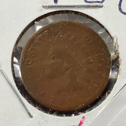 1885 P 1c Copper Nickel Indian Small Cent Penny Coin AG About Good