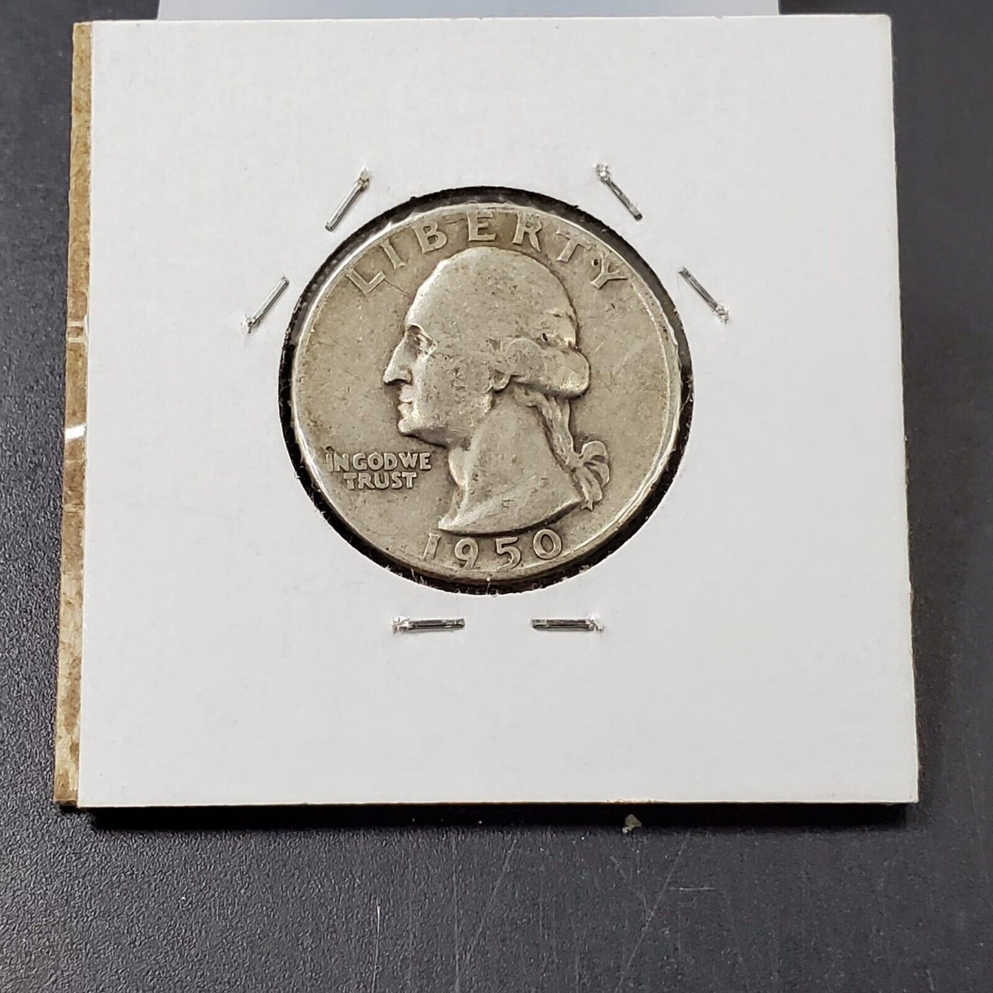1950 S/D 25c Washington Silver Quarter Coin OMM Variety Coin