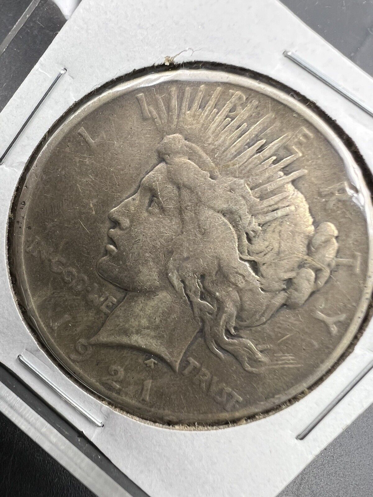 1921 $1 Peace Silver Dollar Coin Choice VG Very Good Circ Key Date High Relief