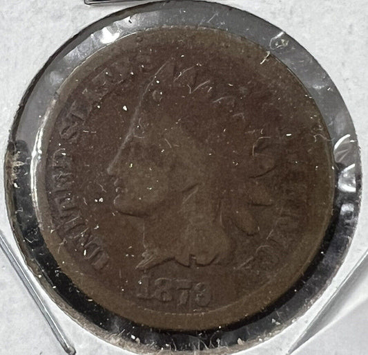 1879 P 1c Indian Cent Penny Nice Coin AG About Good / Good Detail Full Date