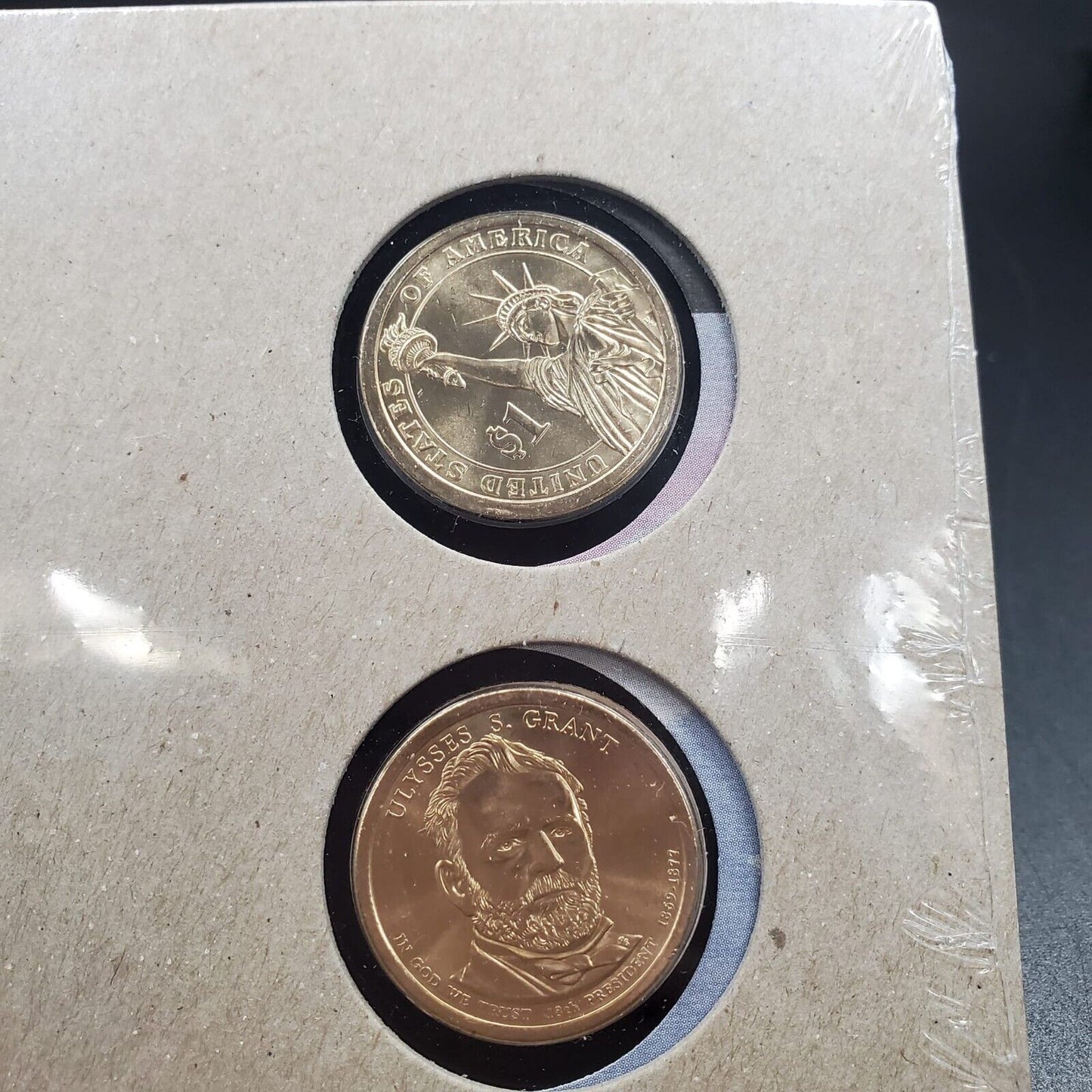 2011 ULYSSES S. GRANT 18Th Presidential Dollar P & D 2 coins Set First Day OGP