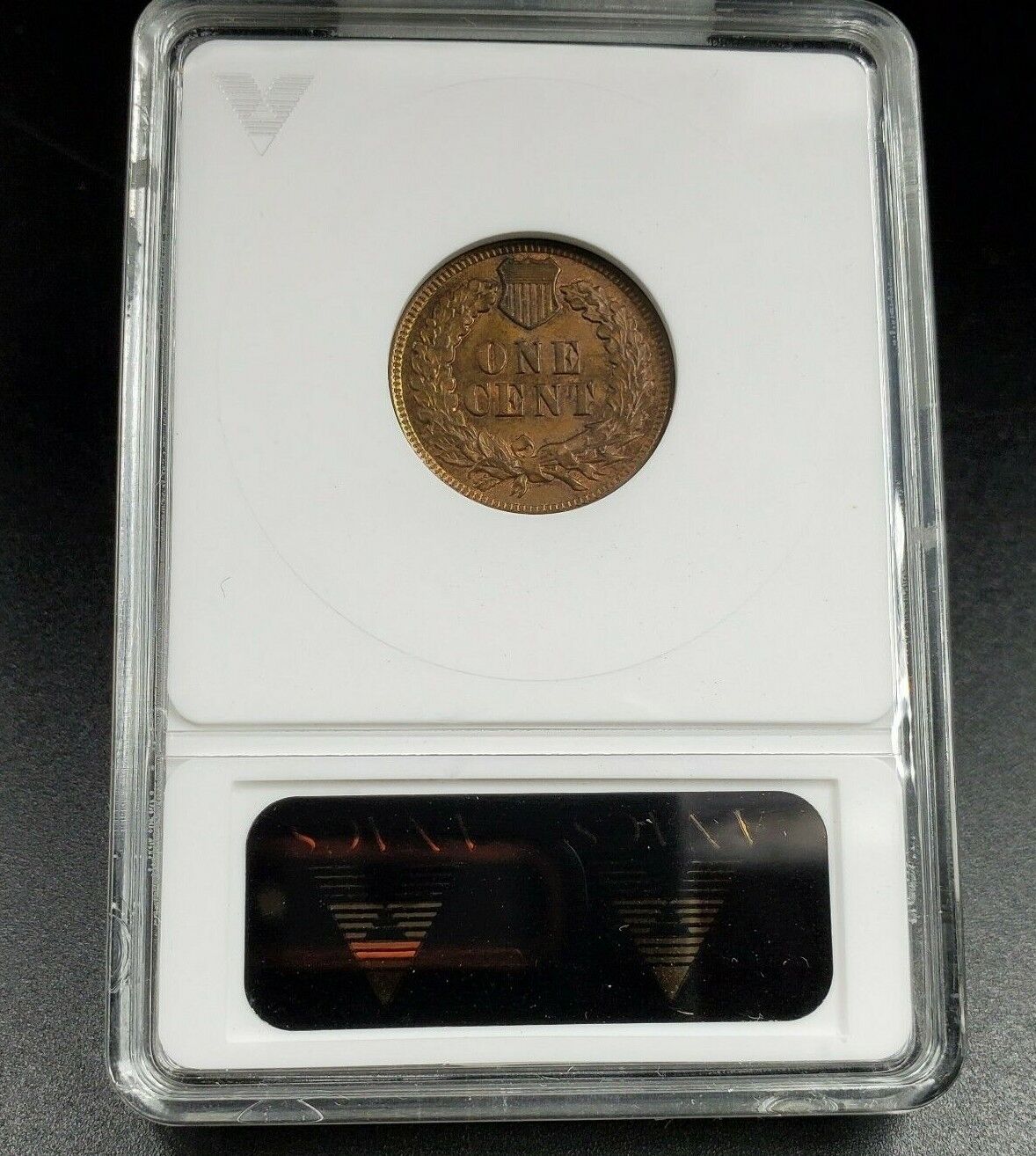 1907 P Indian Cent Penny Coin ANACS MS62 RB RPD S-47 Repunched Date Specimen