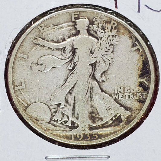 1935 S Walking Liberty Silver Eagle Half Dollar Coin Choice Fine Condition 2