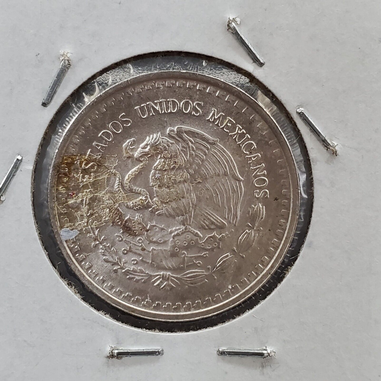 1994 Mexico Libertad  1/10 ounce Silver Coin  Pure Silver .999 Neat Toning Toner