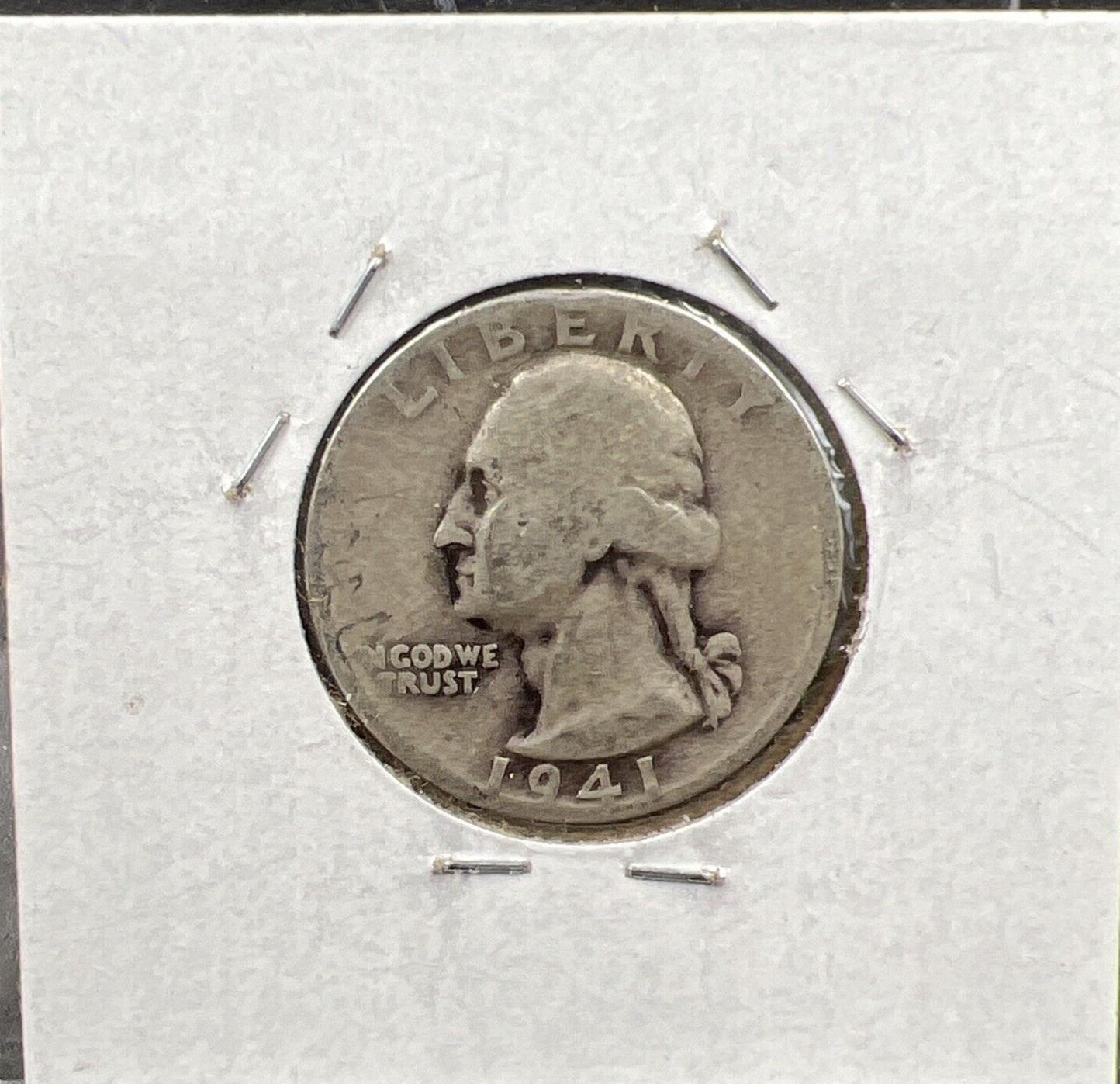1941 S Large S 25c Washington Quarter Variety Coin CH AG About Good