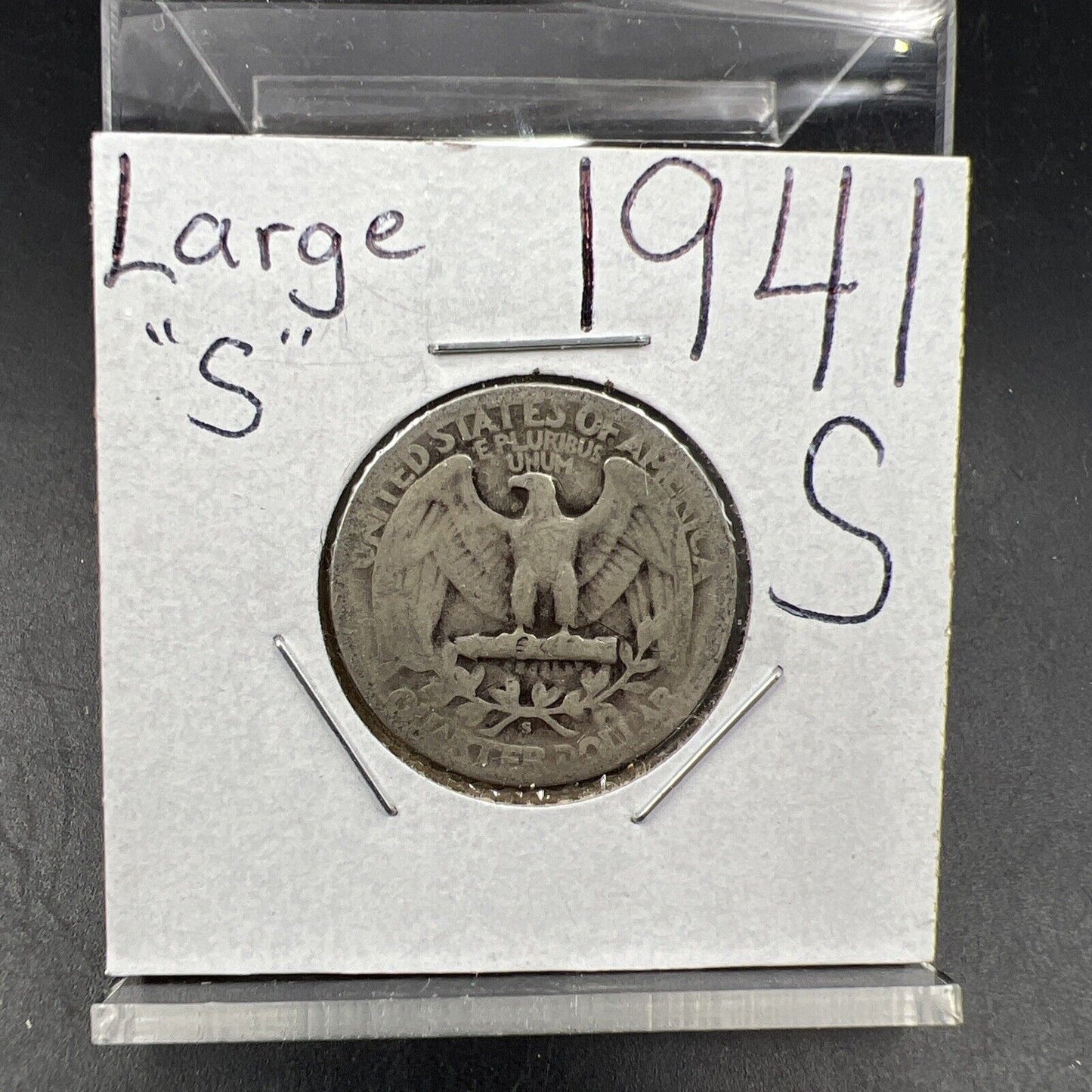 1941 S Large S 25c Washington Quarter Variety Coin CH AG About Good