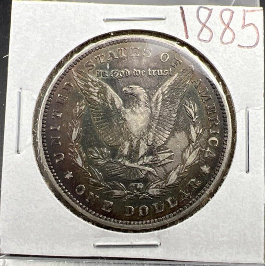 1885 P $1 Morgan Silver Dollar Coin Choice EF XF Extra Fine Neat Toning Toner