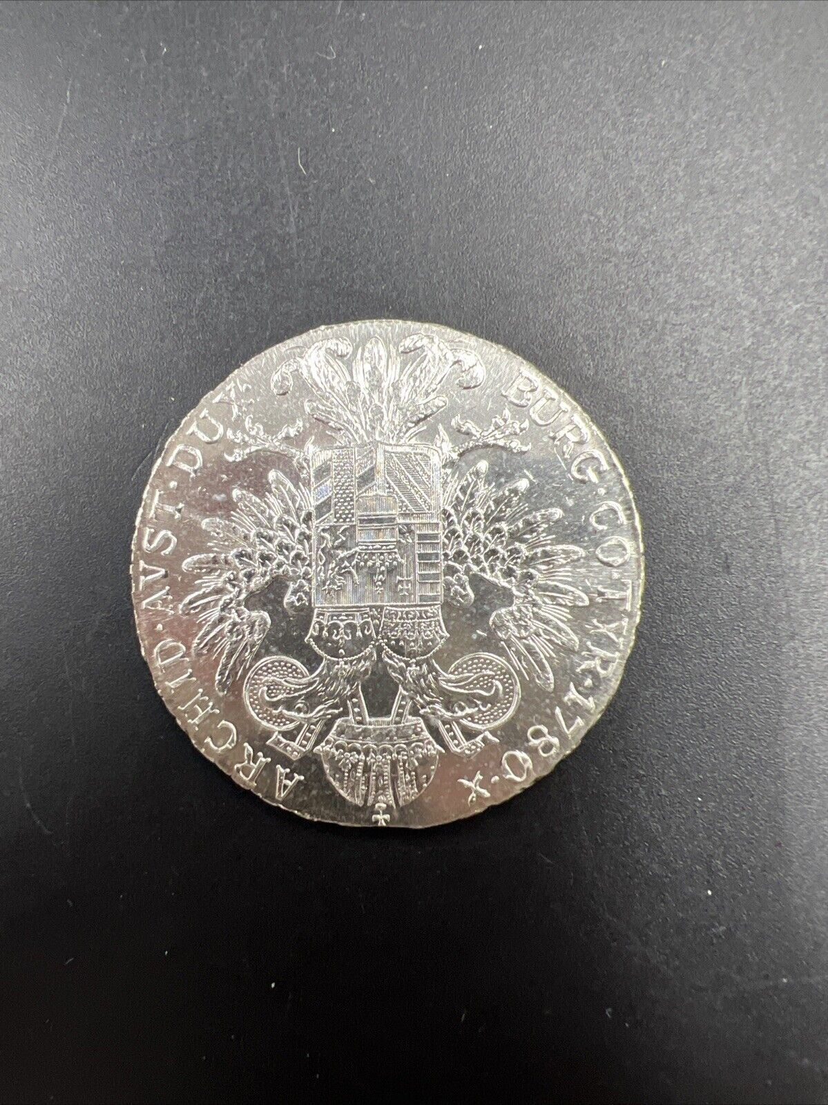 Maria Theresa Thaler 1780 Silver Coin Restrike Choice BU Uncirculated Some Tonin